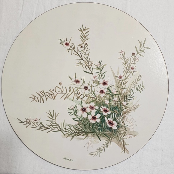 RARE Vintage JASON Wild Flower Round Placemats Set Of 6 - Picture 9 of 10